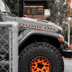 2PCS Rubicon Hood Decal Sticker Letters Graphic Badge Emblem For Jeep Wrangler JK JL JT 2007+