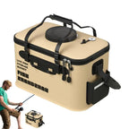 Foldable Live Fish Bucket Fishing Bucket Outdoor Multifunctional EVA Fishing Bag Live Fish Bait Bucket Wild Fishing Bucket