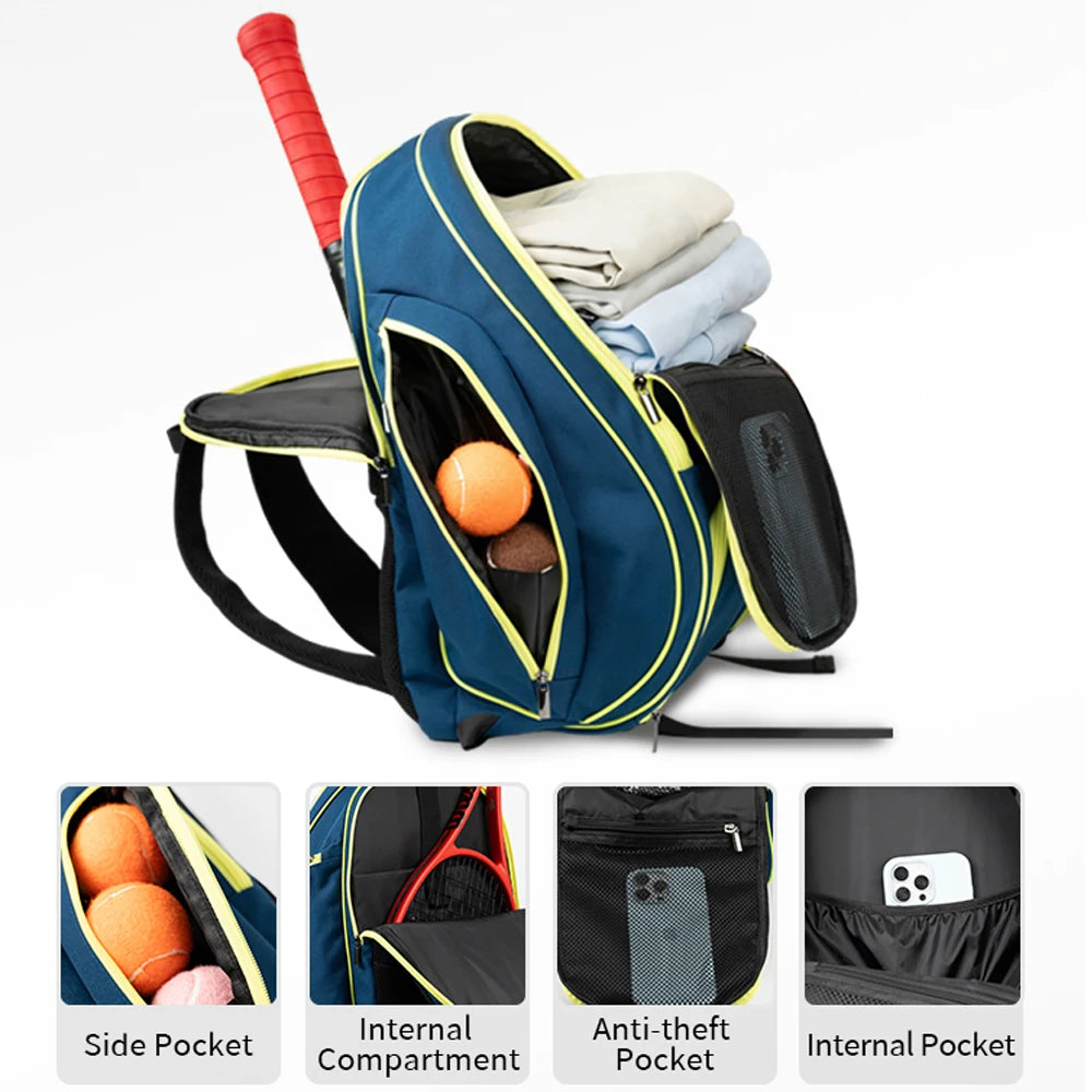 Jusenda Fashion Aero 2 Tennis Rackets Bag Tennis Bag Backpack Badminton Padel Racket Squash Racquet Backpack Tenis Raqueta