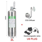 Aquarium CO2 Generator system Kit Stainless Steel CO2 Cylinder Generator System Carbon Dioxide Reactor Kit For Plant Fish