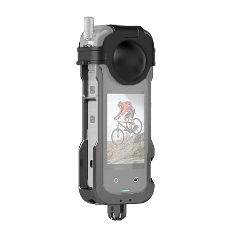 Aluminum Protective Frame for Insta360 X4 Metal Durable Housing Cage with Cold Shoe Mount for Insta 360 X4 Camera Accessories