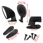 Pair California Style Racing Mirrors Universal Classic Rearview Mirror Custom Car Door Side Wing Mirrors For Cars Replacement