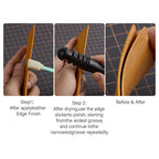WUTA High Density Ebony Black Wood Leather Edge Burnisher Slicker Leather Craft Tool Polished Grinding Tool-3 Type Available
