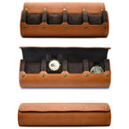 Watch Travel Case ,6 Slot Watch Roll Travel Case Organizer Display - PU Leather Watch Case - Watch Organizer  for Men & Women