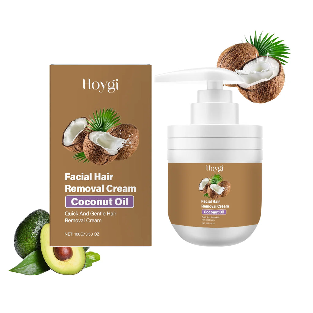 Coconut Hair Removal Cream for Body Face Legs Armpits Fast Gentle Depilatory Cream Women Men Sensitive Skin No Irritation 100g