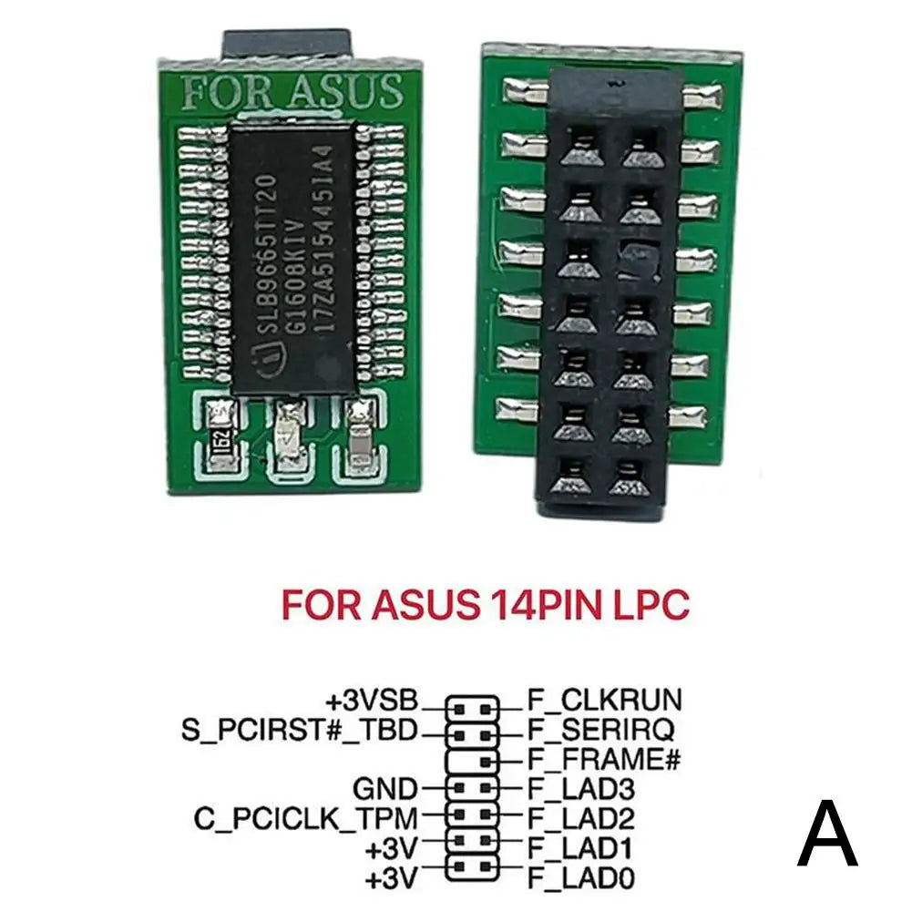 Tpm Module 12 14 18 20 Pin LPC For ASUS MSI GIGABYTE ASRock Encryption Security Module Remote Card TPM 2.0 Module Board