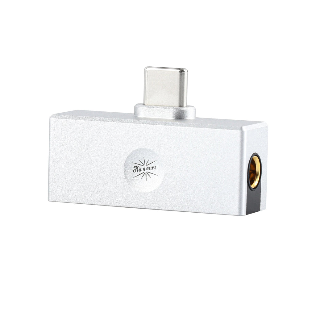 Kiwi Ears Allegro Mini Portable DAC/Amp USB-C to 3.5mm + 4.4mm, 32bit/384kHz, Silver