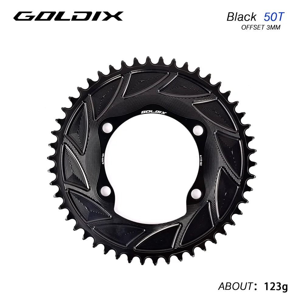 GOLDIX Road Bike Gravel Bike Single Chainring 110BCD Suitable for Shimano R7000 R8000 R8100 R9200 Suitable for Crank Power Meter