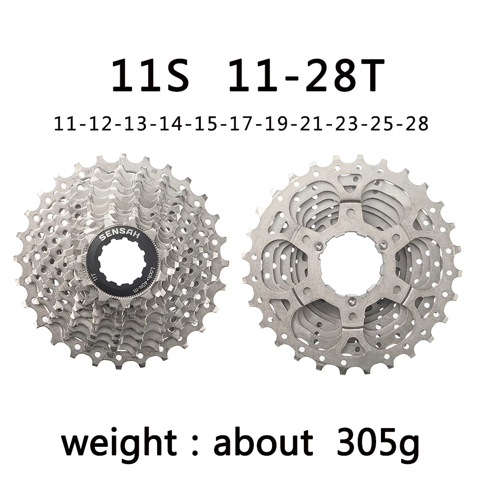 SENSAH 8/9/10/11 Speed Road Bike Cassette 11V 23T/25T/28T/30T/32T/34T/36T Bicycle Freewheel K7 10S Flywheel for HG Hub