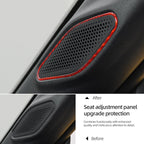 Carbon Fiber Auto A-Pillar Speaker Panel Cover Trim Sticker For Ford Mustang GT 2024 2025 Car Interior Decor Tuning Accessories