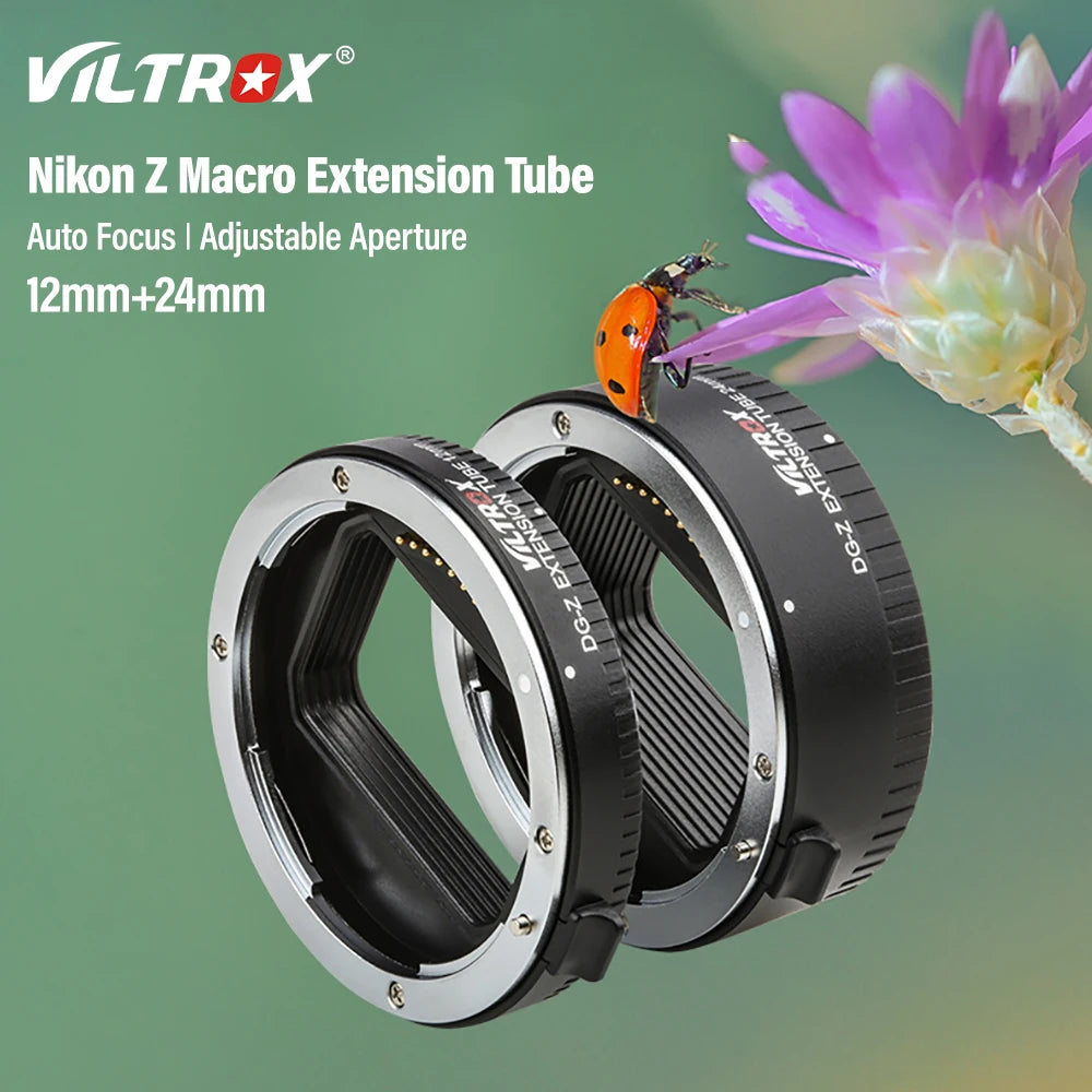 Nikon Z Auto Focus Viltrox DG-Z  AF Macro Extension Tube Lens Adapter for Nikon Z mount Camera Lens Z6 II Z7 Z50 Z7 II Z5 Z9 Zfc