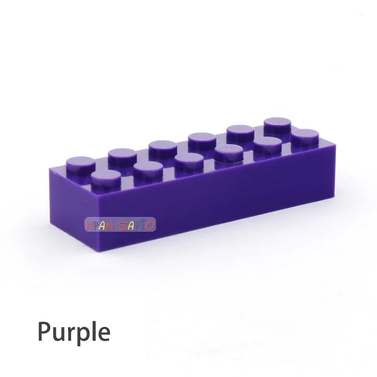 100pcs 2x6 Dot DIY Building Blocks Thick Figures Bricks Educational Creative Size Compatible With 2456 Plastic Toys for Children
