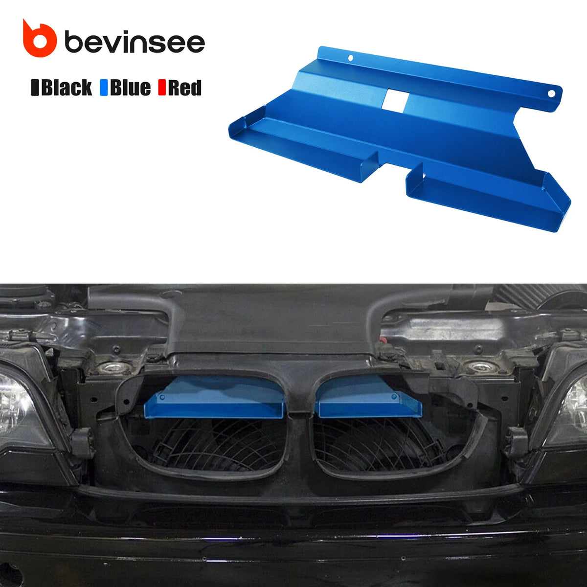 BEVINSEE Alloy Cold Air Intake Scoop for BMW 3 Series E46 316i 318i 320i 318ci 320ci 325i 316ci 325ci 330i 330ci 325xi M54 M52TU