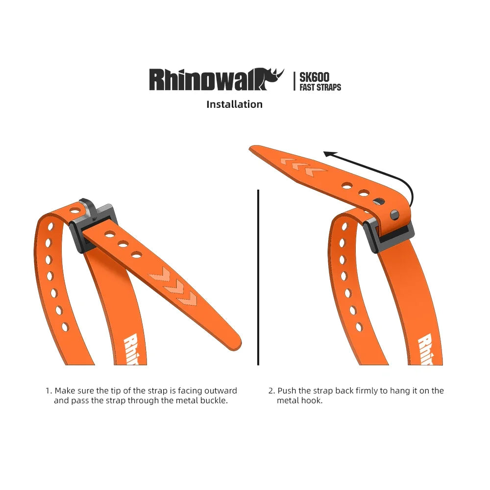 Rhinowalk Reusable Silicone Elastic Strap 60cm Length For Securing Bicycle Accessories Tie Down Luggage Camping Cargo Storage