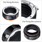 K&F CONCEPT PK-E Lens Mount Adapter for Pentax K PK Lens to Sony NEX E Mount Camera A5000 A5100 A6000 A6300 A6500 MF Cameras