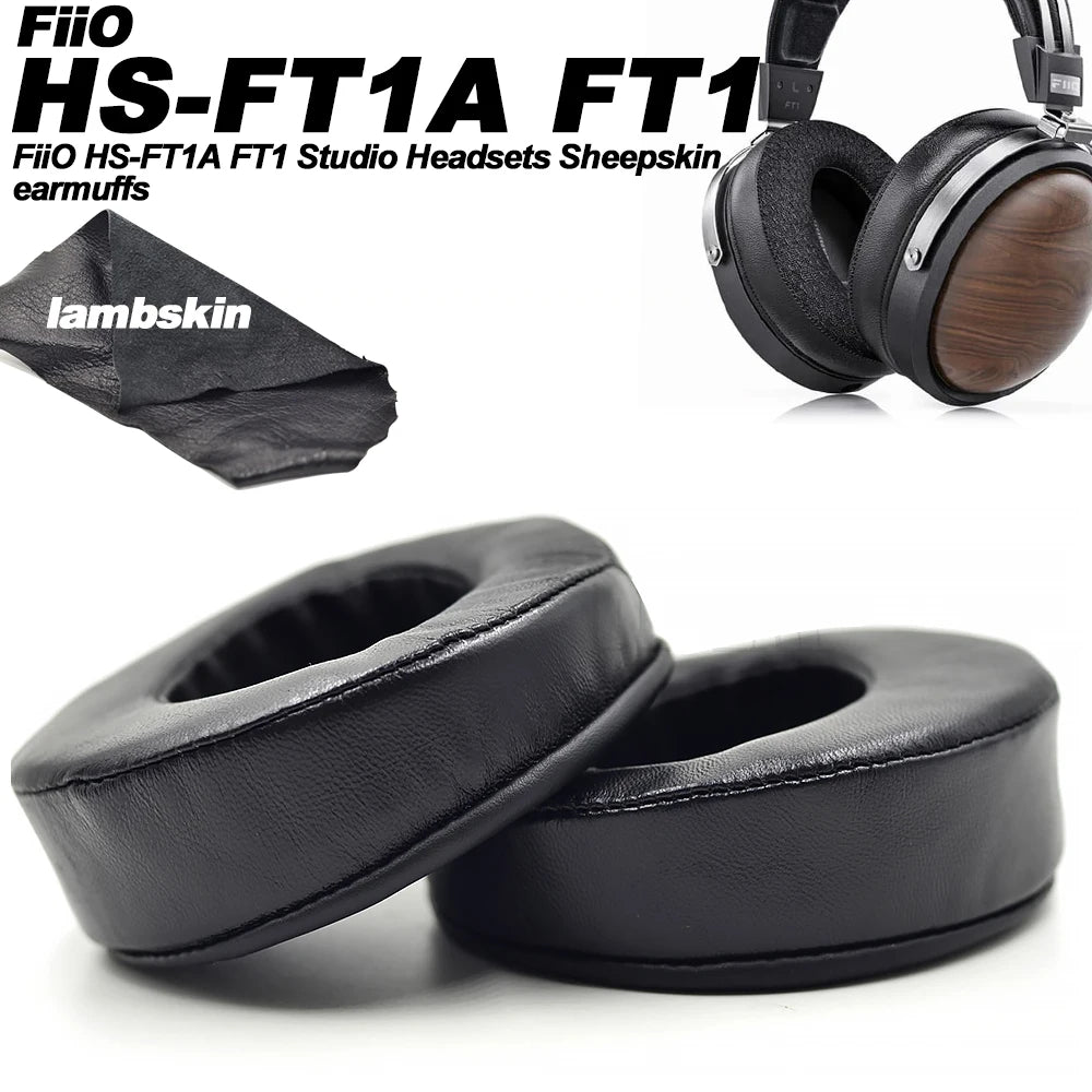 Ear Pads For FiiO HS-FT1A FT1 Sheepskin earmuffs Perforated Sheepskin dermis headphones Memory Covers Sponge