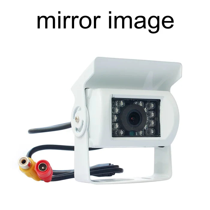 DIYKIT 4PIN RCA HD CCD IR Night Vision Car Rear View Reversing Parking Camera for Truck Van Bus Lorry White