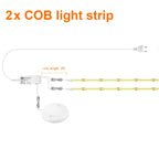 COB LED Cabinet Light Strip, Dimmable Touch/Motion Sensor, 1pc 1-5m Warm/Neutral White