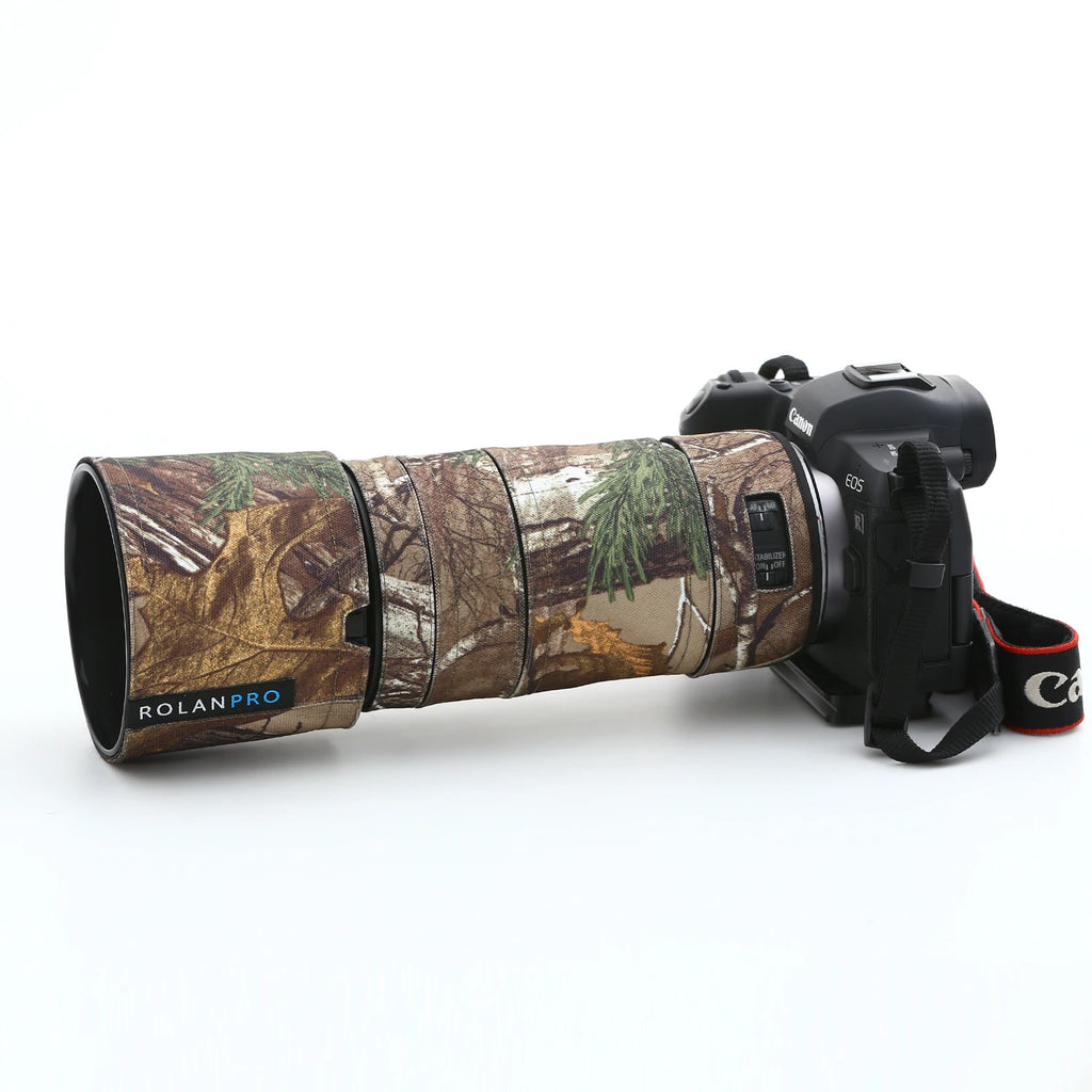 ROLANPRO Waterproof Lens Coat for Canon RF 100-400mm F5.6-8 IS USM Camouflage Rain Cover Lens Sleeve for Canon RF 100 400mm Case