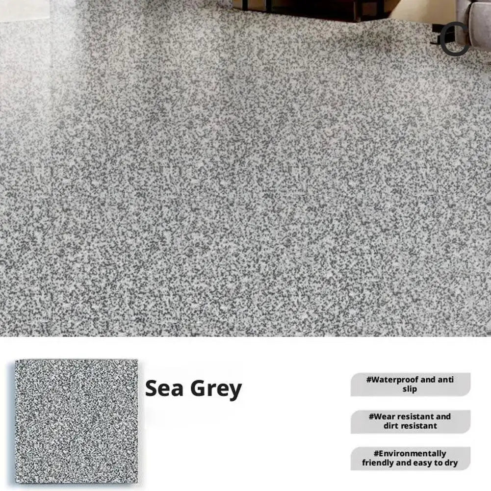 Self-Leveling Cement Floor Paint, Imitation Marble, Anti-Slip Wear-Resistant, Blue/Gray/Pink/Yellow