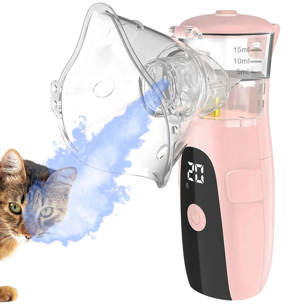 Portable Pet Nebulizer Low Noise Animal Inhalation Machine For Cat Dog Respiratory Care Home Pet Health Supplies