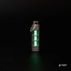 Titanium Alloy Luminous Night Signal Light Outdoor EDC Luminous 3.5*25mm Fluorescent Tube Self-illuminating Key Chain betalight