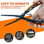 ZUKIBO Multifunction Fishing Pliers Extended version Stainless Steel PTFE Coating Fishing Split Ring Plier with Hook Sharpener