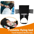 Travel Airplane Bed For Baby Pedals Bed Kids Airplane Seat Extender with Side Pocket Portable Foot Rest Hammock Car Sleep Crib
