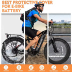 NEWBOLER E-Bike Battery Protective Cover Waterproof Electric Bicycle Battery Bag USB Suitable for Most Car Models