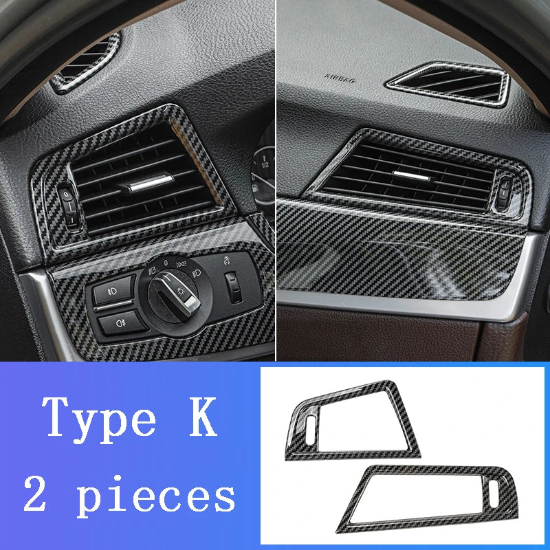LHD For BMW 5 Series F10 F11 carbon fiber central armrest box cover storage box gear position panel decoration cover auto parts