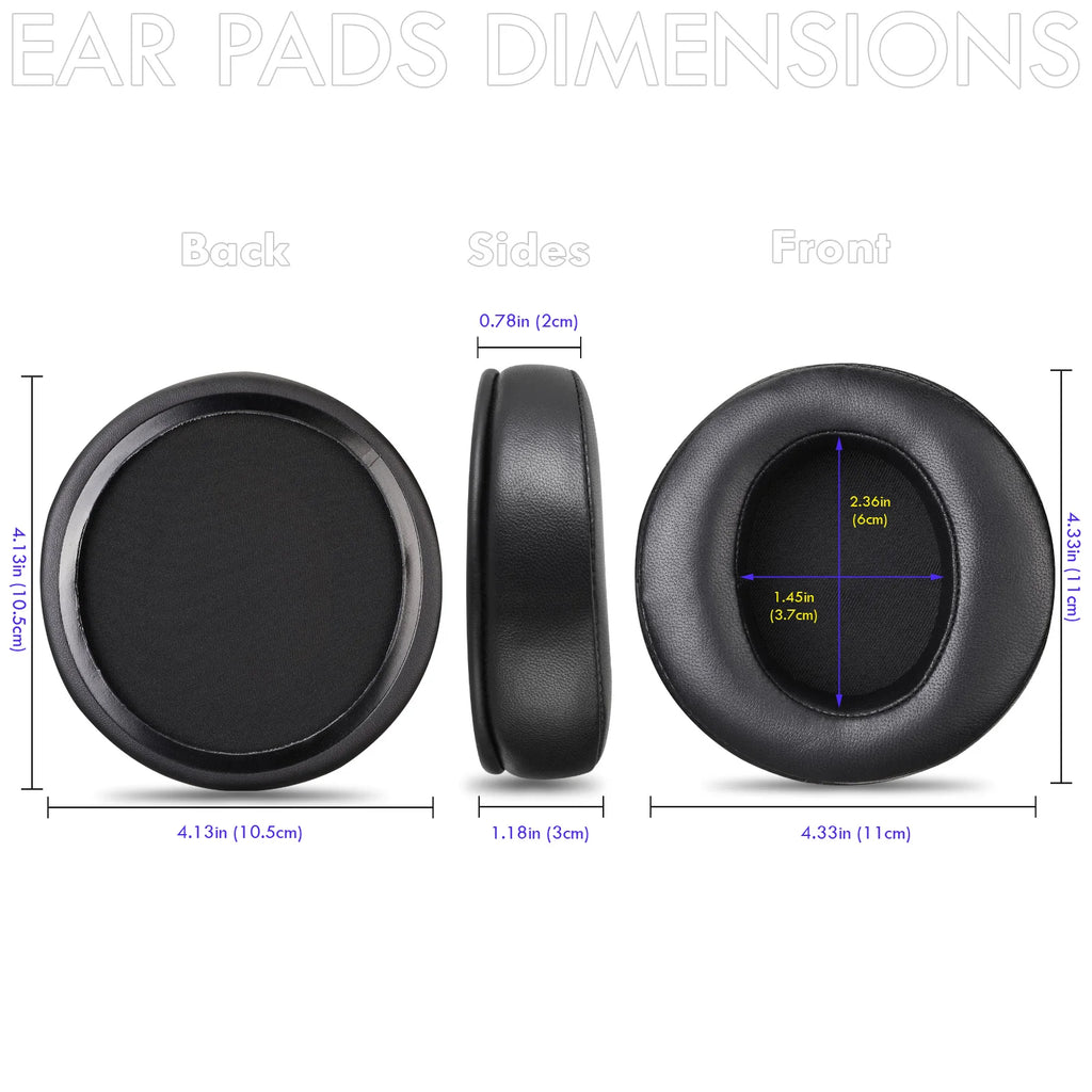 105mm Sheepskin Ear Pads Cushions for FiiO FT1,Fostex TH-600 TH-900,Denon AH-D5200/D7200/D9200/Ether Flow 1.1/ZMF Headphones