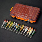 14pcs/box Horizontal Egi Lure Glow Horizontal Squid Jig Saltwater Cuttlefish UV Shrimp Fishing Lure Laser Egi Set Large Octopus