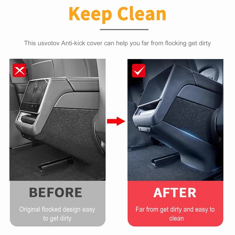 Rear Anti Kick Cover Protector Trim for Tesla Model Y Juniper Model 2025 2026 Air Condition Vent Outlet Kick Pad Mat Accessorie