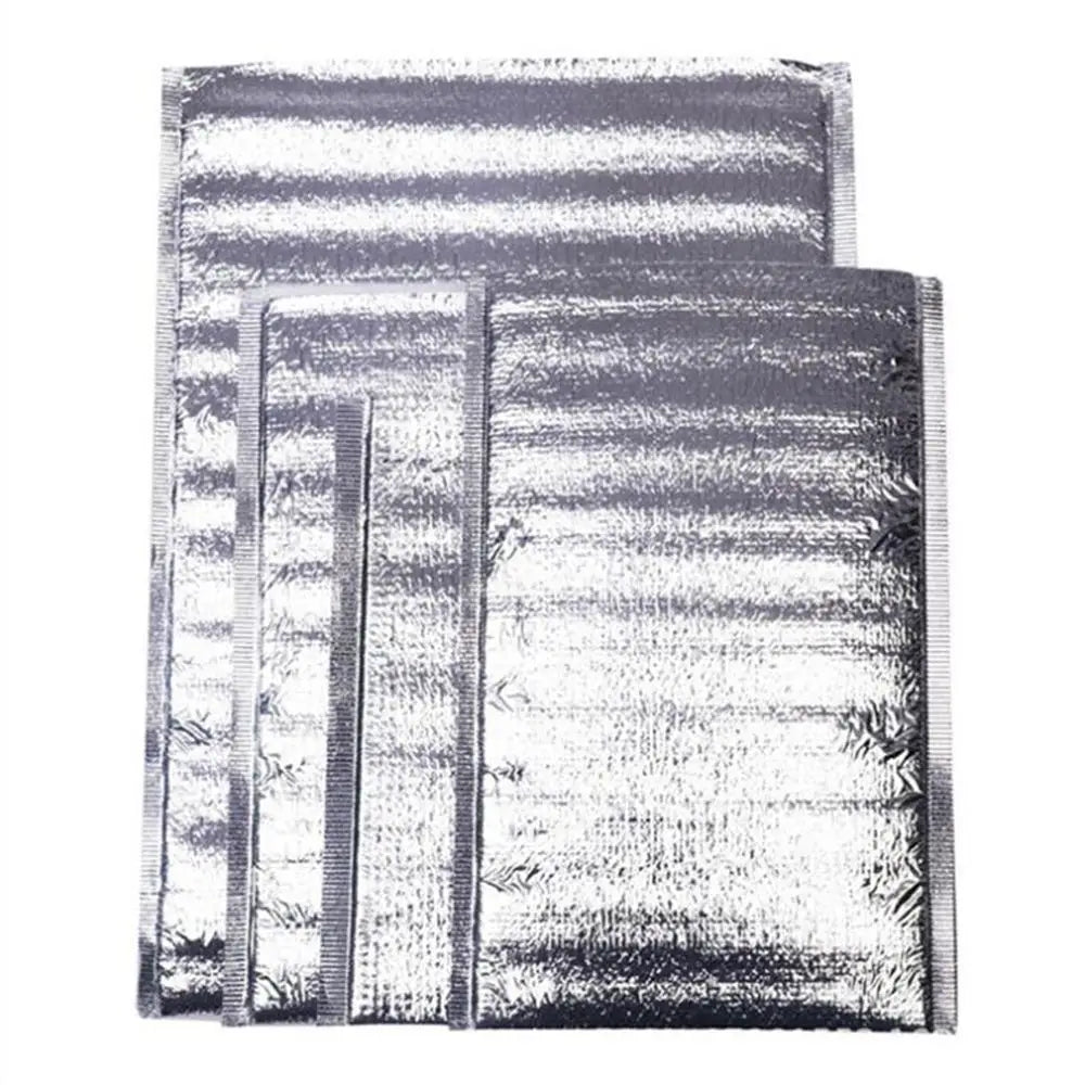 Aluminum Foil Thermal Insulated Food Delivery Bags 50pcs Pearl Cotton Liner, Multiple Sizes