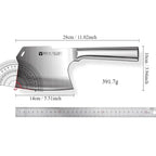 All-steel bone cleaver butcher axe, thickened meat cutting knife for kitchen, 1pc