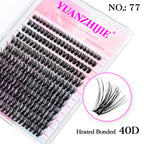 YUANZHIJIE Individual Eyelashes Makeup Cilios Cluster Eyelash Extension Wispy C/D Curling Volume Black Soft False Eyelash Makeup