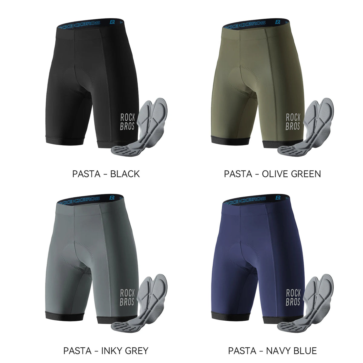 ROCKBROS Summer Cycling Shorts Lightweight Elastic Qucik Dry Breathable With Soft Sponge Pad Shock Absorption Men Cycling Shorts
