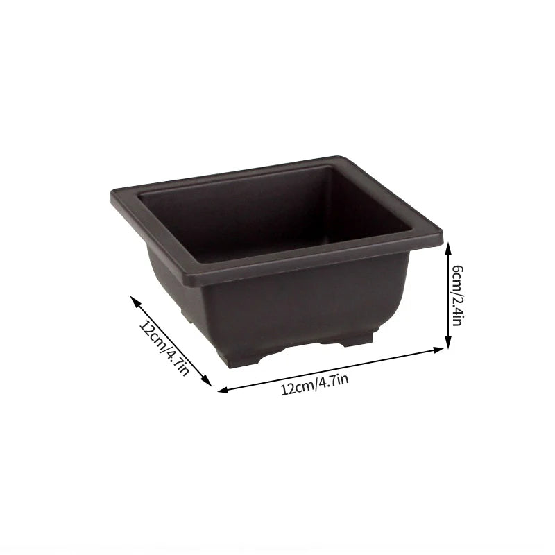 Flowerpots Imitation Purple Clay Succulent Plants Pots Outdoor Garden Landscape Bonsai Pot Trays Rectangular Square Planter