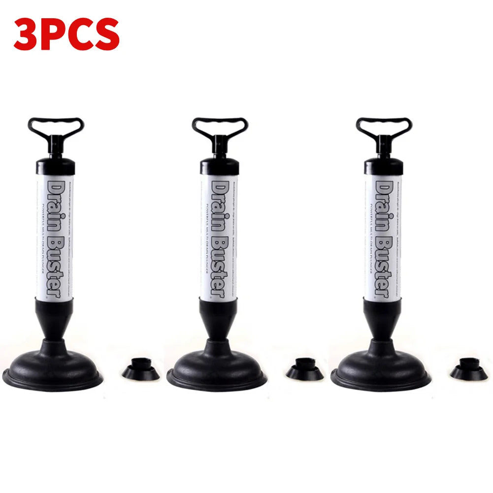 Toilet Plunger High Pressure Toilet Air Plunger with 2 Type Suction Cups Pump Toilet Plunger Pipeline Dredge for Bathroom