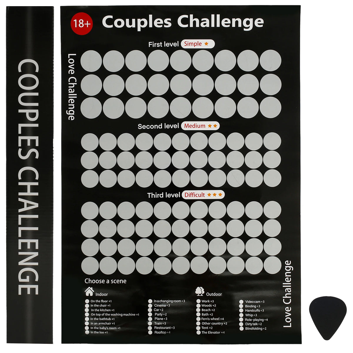 100 Things on Date Night Couple Dating Scratch Off Poster Valentines Day Scratch Off Poster Funny Love Game Scratch Off Poster