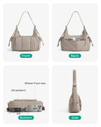 BAGSMART Nylon Material Shoulder Bag High Capacity Crossbody Messenger Bag Leisure Versatile School Shoulder Bag