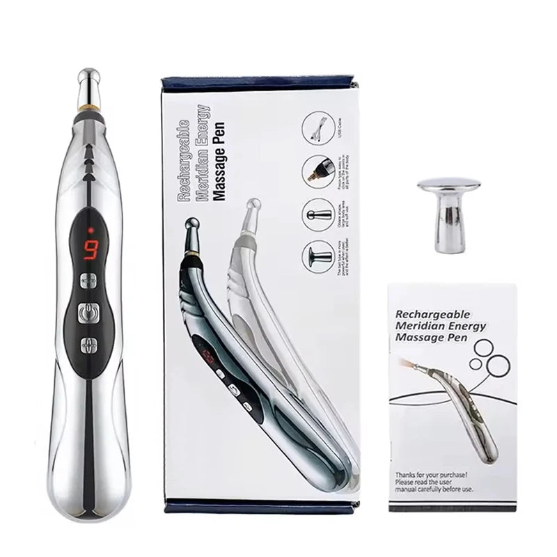 Meridian Energy Acupuncture Pen Electric Pulse Therapy Muscle Deep Tissue Healing Massage Pen Acup Pain Relief Health Care Tool