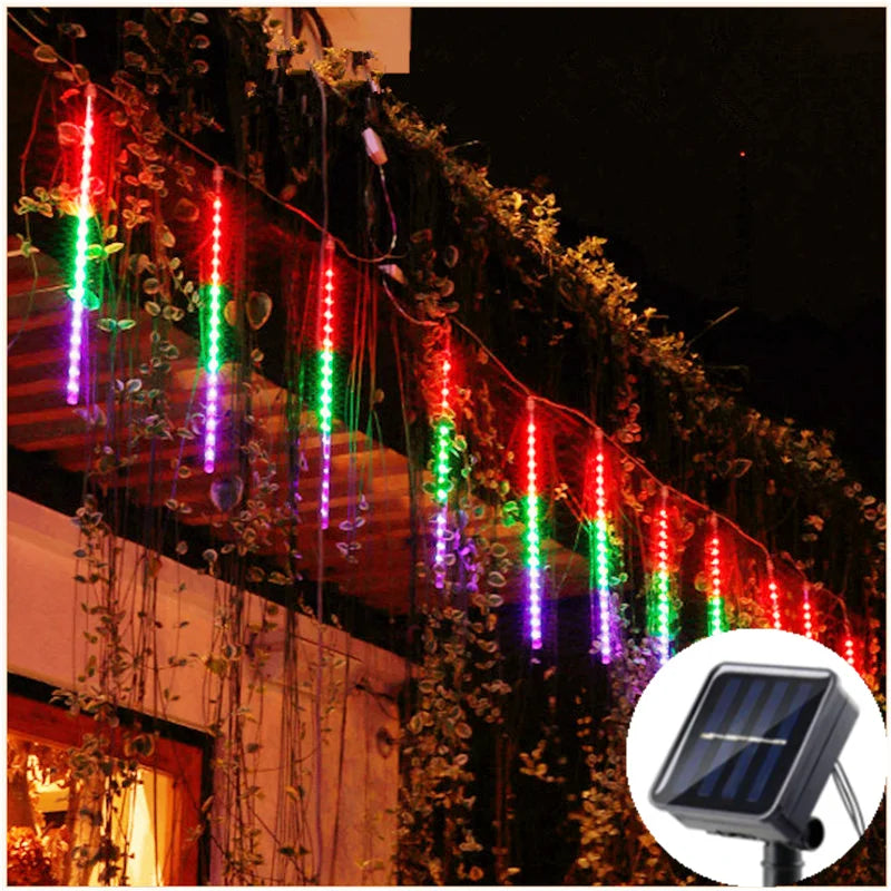 Solar Led Light Outdoor Meteor Shower Rain Lights Waterproof Garden Decor Outdoor Street Garland New Year Christmas Decoration