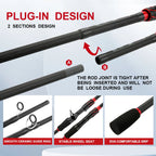 Casting Spinning Fishing Rod 2.1/1.8m UltraLight  Lure Rod  Carbon Fiber Rod Pole 4/5 Section with EVA Handle 3-15g Lure WT