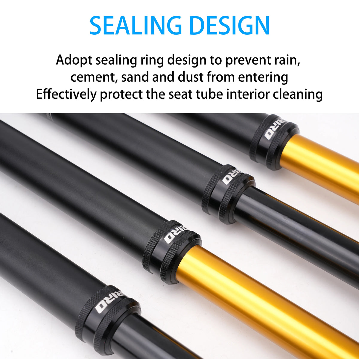 RIRO Bicycle Dropper Seatpost 27.2/30.9/31.6mm 100/125mm Travel Hydraulic Manual Height Adjustable MTB Road Bike Seat Tube