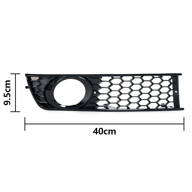 PMFC Front Bumper Side Fog Light Grill Mesh Grille Honeycomb Hex For Audi A4 B6 2001 2002 2003 2004 2005 8E0807681 8E0807682