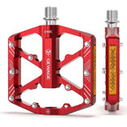 GEWAGE CNC Aluminum Alloy Bicycle Pedals Reflectors MTB Road Bike Pedals Non-Slip Cycle Pedals Platform Cycling Accessory