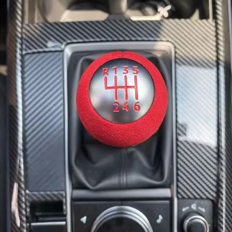 Brand New Suede 5 Speed 6 Speed Manual Shift Knob For Mazda 6 Atenza For Mazda 3 Axela Mazda 8 5 CX-5 CX-4 MX-5 MX5