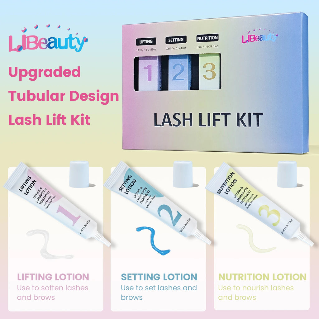 Libeauty Lash Lift & Brow Lamination Kit 10ml Total, Lifting 5ml + Setting 5ml