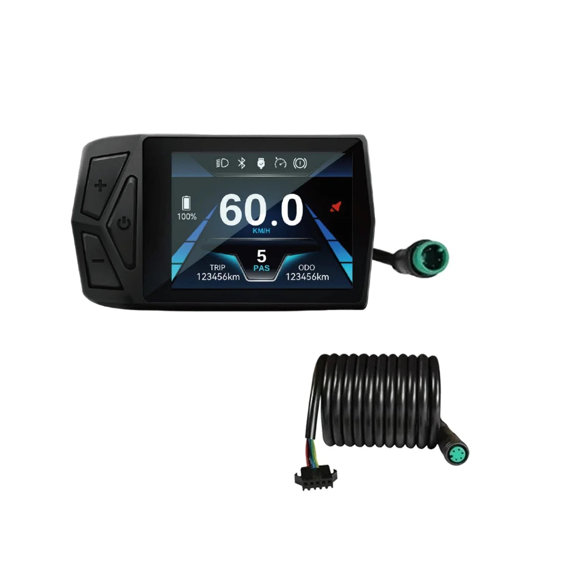 48V-72V 45A 3-mode Sine Wave ebike Controller with/without Display for 1000W-2880W Motor